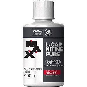 Suplemento Líquido L-Carnitine Pure Max Titanium Morango 400ml