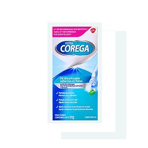 Pó Fixador De Dentadura Corega Ultra Sabor Menta 50g