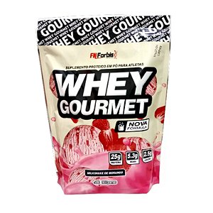 Suplemento Em Pó Whey Gourmet Milkshake De Morango Refil 907g