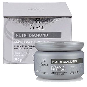 Máscara De Brilho Capilar Eudora Siàge Nutri Diamond 250g