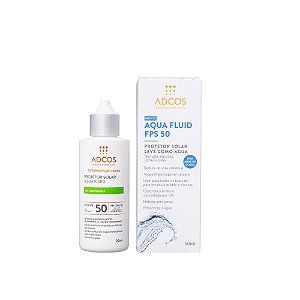 Protetor Solar Facial Adcos Aqua Fluid FPS50 Incolor 50ml