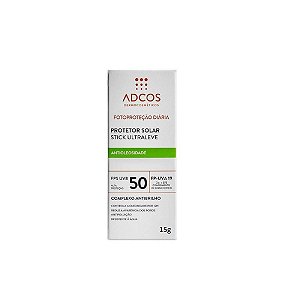 Protetor Solar Facial Adcos Stick Ultraleve FPS50 Incolor 15g