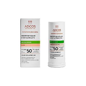 Protetor Solar Facial Adcos Stick Ultraleve FPS50 Nude 15g