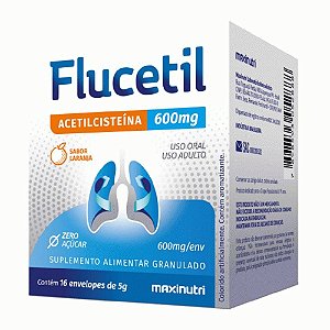 Suplemento Granulado Flucetil 600mg Sabor Laranja 16 Envelopes
