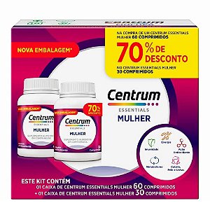 Kit Centrum Essentials Mulher 90 Comprimidos
