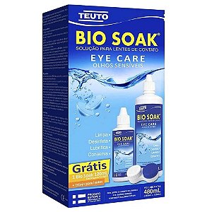Kit Bio Soak Solução Para Lentes De Contato 480ml Com Estojo