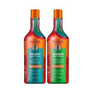 Kit Inoar #Bombar Vitamina C Shampoo + Condicionador Com 1L Cada