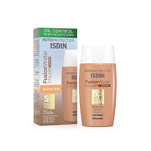 Protetor Solar Facial ISDIN Fusion Water Color 5 Stars FPS50 Cor Escura 50ml