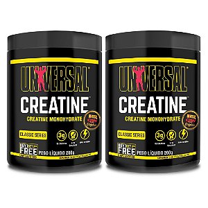Kit Universal Nutrition Creatine 2 Potes Com 200g Cada