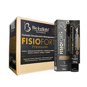 Pomada Massageadora Bio Instinto FisioFort+ Premium Caixa Com 12 Unidades De 150g Cada