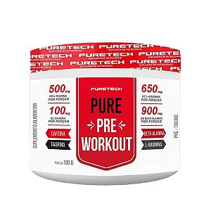 Suplemento Alimentar Em Pó Puretech Pure Pre Workout Sabor Maçã Verde 100g
