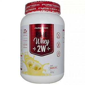 Suplemento Alimentar Em Pó Puretech Pure Whey 2W Sabor Baunilha Pote 900g