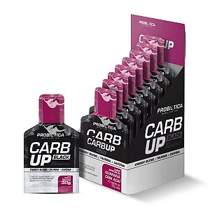 Carb Up Gel Black Probiótica Guaraná Com Açaí Com 10 Sachês De 30g