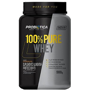 Suplemento Probiótica 100% Pure Whey Sabor Chocolate Pote 900g