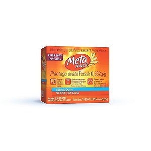 Metamucil Sabor Laranja Com 10 Envelopes De 5,85g Cada