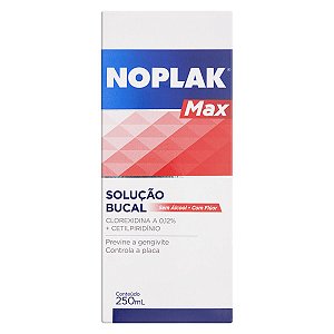 Solução Bucal Noplak Max Sem Álcool 250ml