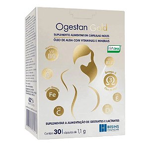 Suplemento Alimentar Ogestan Gold 30 Cápsulas Moles
