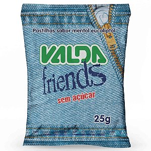 Pastilha Valda Friends Mentol Eucaliptol Sachê 25g