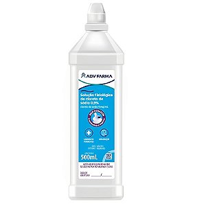 Solução Fisiológica 0,9% ADV Farma Com Dosador 500ml