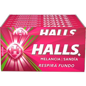 Bala Halls Sabor Melancia Display Com 21 Unidades De 28g Cada