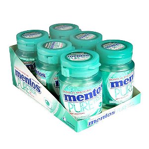 Goma De Mascar Mentos Pure Fresh Sabor Wintergreen Display Com 6 Potes De 56g Cada