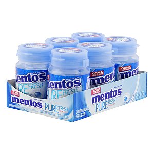 Goma De Mascar Mentos Pure Fresh Sabor Fresh Mint Display Com 6 Potes De 56g Cada