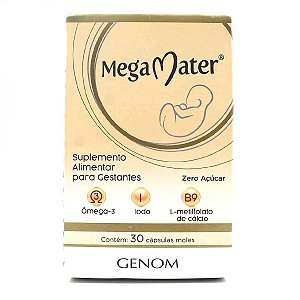 Suplemento Alimentar Para Gestantes Genom Mega Mater 30 Cápsulas Moles