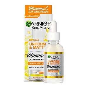 Sérum Booster Facial Garnier SkinActive Uniform & Matte Vitamina C 30ml