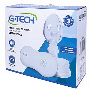 Inalador E Nebulizador De Ar Comprimido G-Tech Compact DC2 Bivolt Automático
