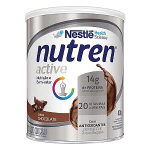 Suplemento Alimentar Em Pó Nestlé Nutren Active Sabor Chocolate Lata 400g
