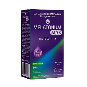 Suplemento Alimentar Em Gotas Mais Concentrado  Melatonum Max Sabor Menta 30ml