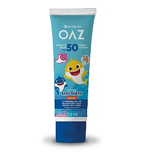 Protetor Solar Infantil OAZ Baby Shark FPS50 Protege E Hidrata 125ml