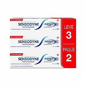 Kit Sensodyne Rápido Alívio Com 3 Unidades De 90g Cada