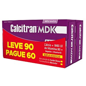 Kit Calcitran MDK 1000UI 90 Comprimidos Revestidos