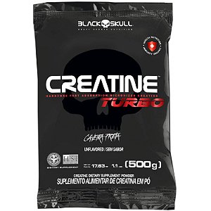 Suplemento Alimentar Em Pó Black Skull Creatine Turbo Sem Sabor Refil 500g