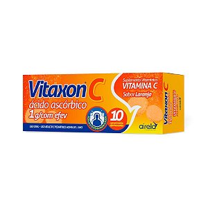 Suplemento Alimentar Airela Vitaxon C Sabor Laranja 10 Comprimidos Efervescentes