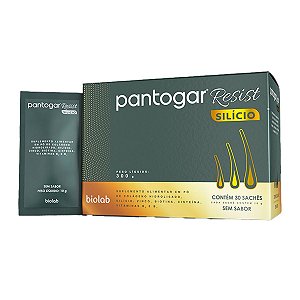 Suplemento Alimentar Em Pó Biolab Pantogar Resist Silício Sem Sabor Caixa Com 30 Sachês De 10g Cada