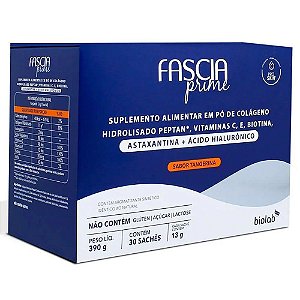 Suplemento Alimentar Em Pó Fascia Prime Sabor Tangerina Com 30 Sachês De 13g