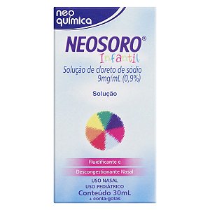 Solução Nasal Neosoro Infantil Com Conta Gotas 30ml Neo Química