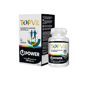 Suplemento Alimentar Top Vit Power 60 Cápsulas De 500mg