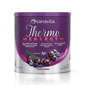Suplemento Alimentar Em Pó Sanavita Thermo Energy Sabor Frutas Roxas Lata 300g