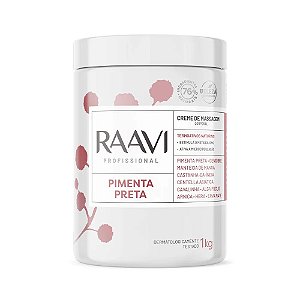 Creme De Massagem Corporal Raavi Profissional Pimenta Preta 1Kg