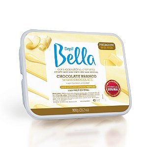 Cera Depilatória Cremosa Em Barra Depil Bella Chocolate Branco 800g