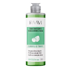 Água Tonificante Reequilibrante Facial Raavi Clorofila & Tomate 200ml