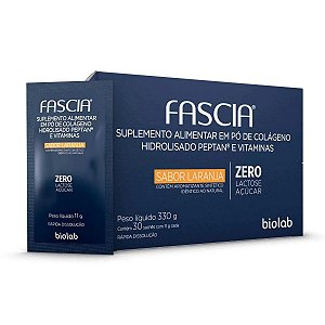 Suplemento Alimentar Em Pó Fascia Sabor Laranja Com 30 Sachês De 11g Cada