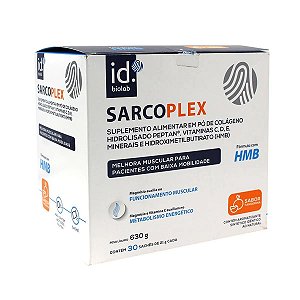 Suplemento Alimentar Em Pó SarcoPlex Sabor Tangerina Com 30 Sachês De 21g Cada
