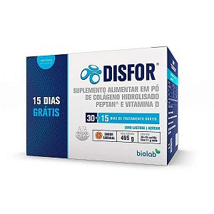 Suplemento Alimentar Em Pó Disfor Sabor Laranja Com 45 Sachês De 11g Cada