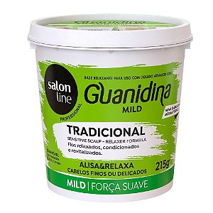 Kit Salon Line Profissional Guanidina Mild Tradicional Alisa & Relaxa 215g
