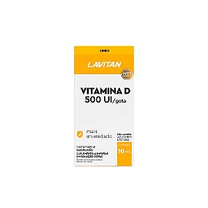 Suplemento Alimentar Líquido Lavitan Vitamina D 500UI Sabor Limão 10ml