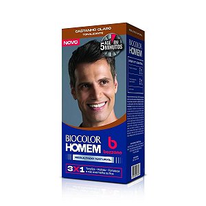 Tonalizante Capilar Bozzano Biocolor Homem Cor Castanho Claro